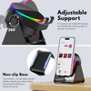 4-in-1 Wireless Induction Speaker with RGB Lights, Phone Stand & 360° Rotating Design