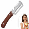 2 IN 1 Multifunctional Vegetable Cutter, Peeler & Julienne Slicer with Wooden Handle