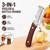 2 IN 1 Multifunctional Vegetable Cutter, Peeler & Julienne Slicer with Wooden Handle