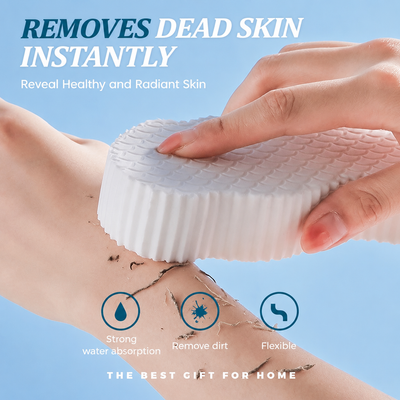 Ultra Soft Exfoliating Bath Sponge for Dead Skin Removal, 3D Spa Body Scrubber, Deep Cleansing Shower Sponge for Smooth & Glowing Skin