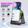 4-in-1 Wireless Induction Speaker with RGB Lights, Phone Stand & 360° Rotating Design