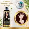 Instant Hair Dye Shampoo | Hair Colour - Natural Black for Women and Men - 420ml