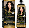 Instant Hair Dye Shampoo | Hair Colour - Natural Black for Women and Men - 420ml